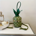 Women Pineapple Shaped Acrylic Crossbody Bag | Cute Fruit Lace Decor Kiss Lock Purse