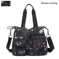 Starry Sky Print Nylon Travel Tote Bag | Women Multi-Pocket Crossbody Messenger Bag